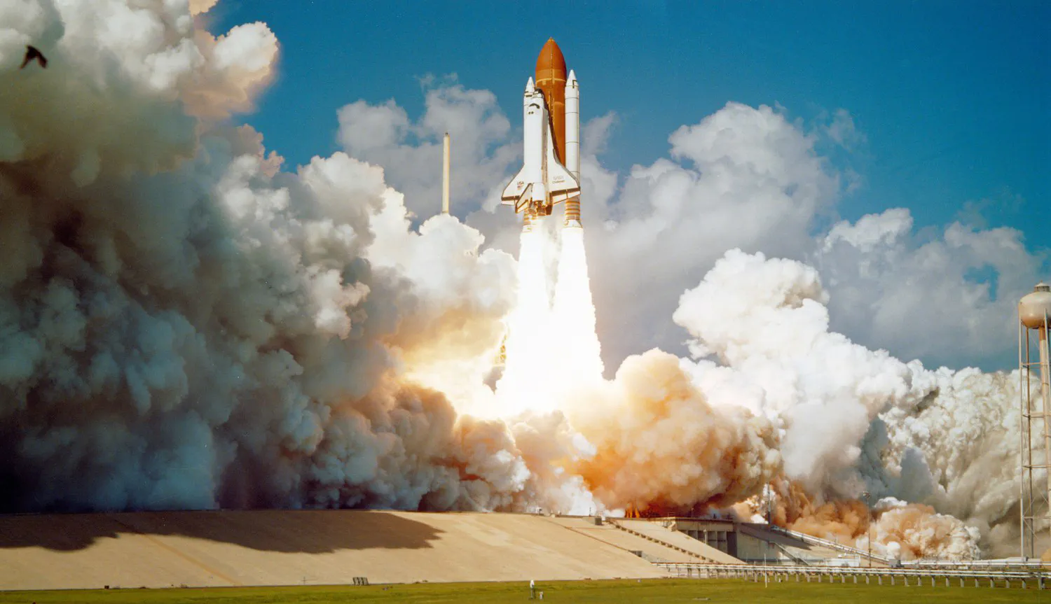 image title Rocket launching upward representing rapid high-flier growth stocks