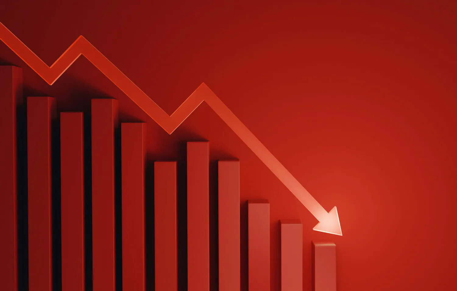 Falling stock chart