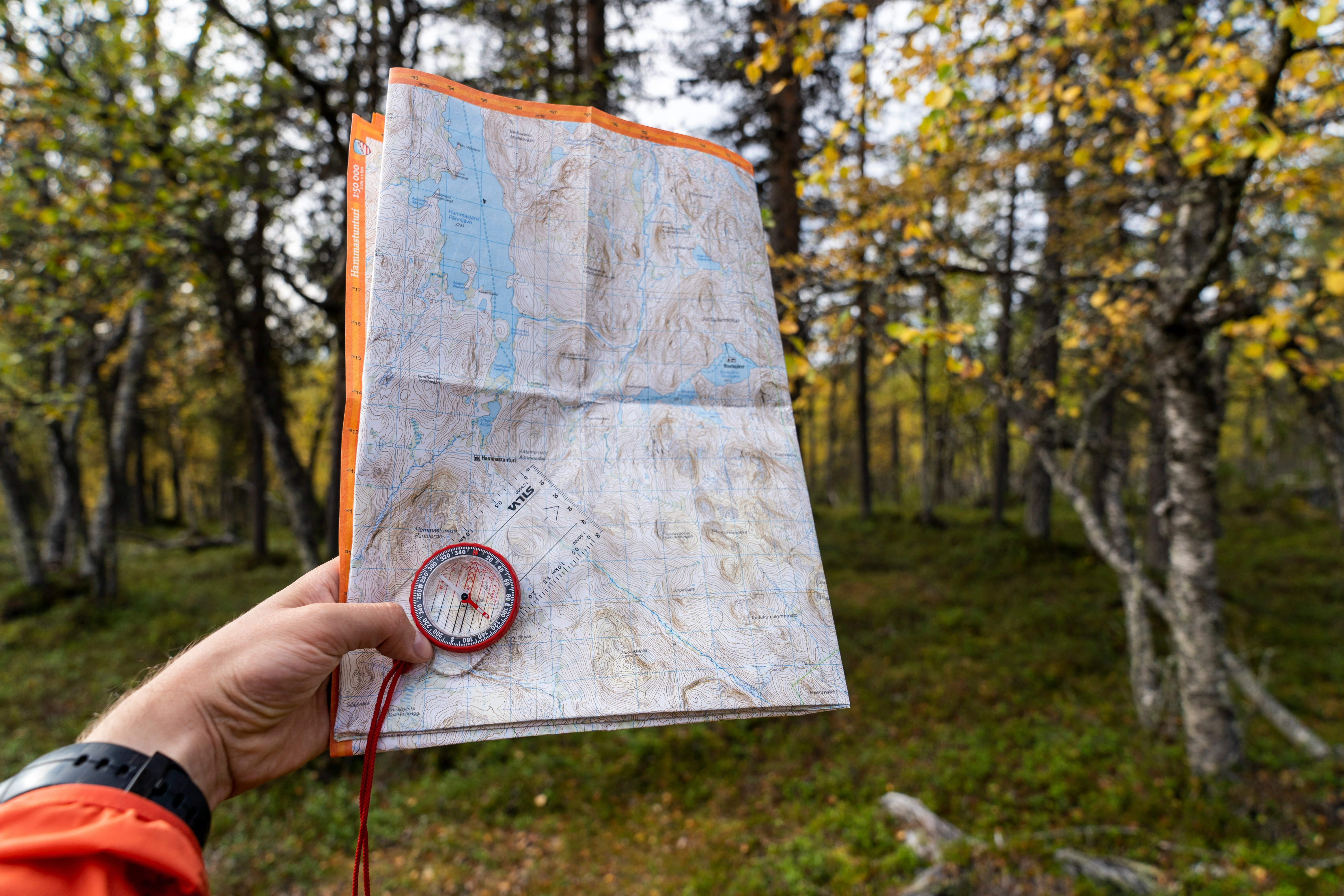 image title Compass and map