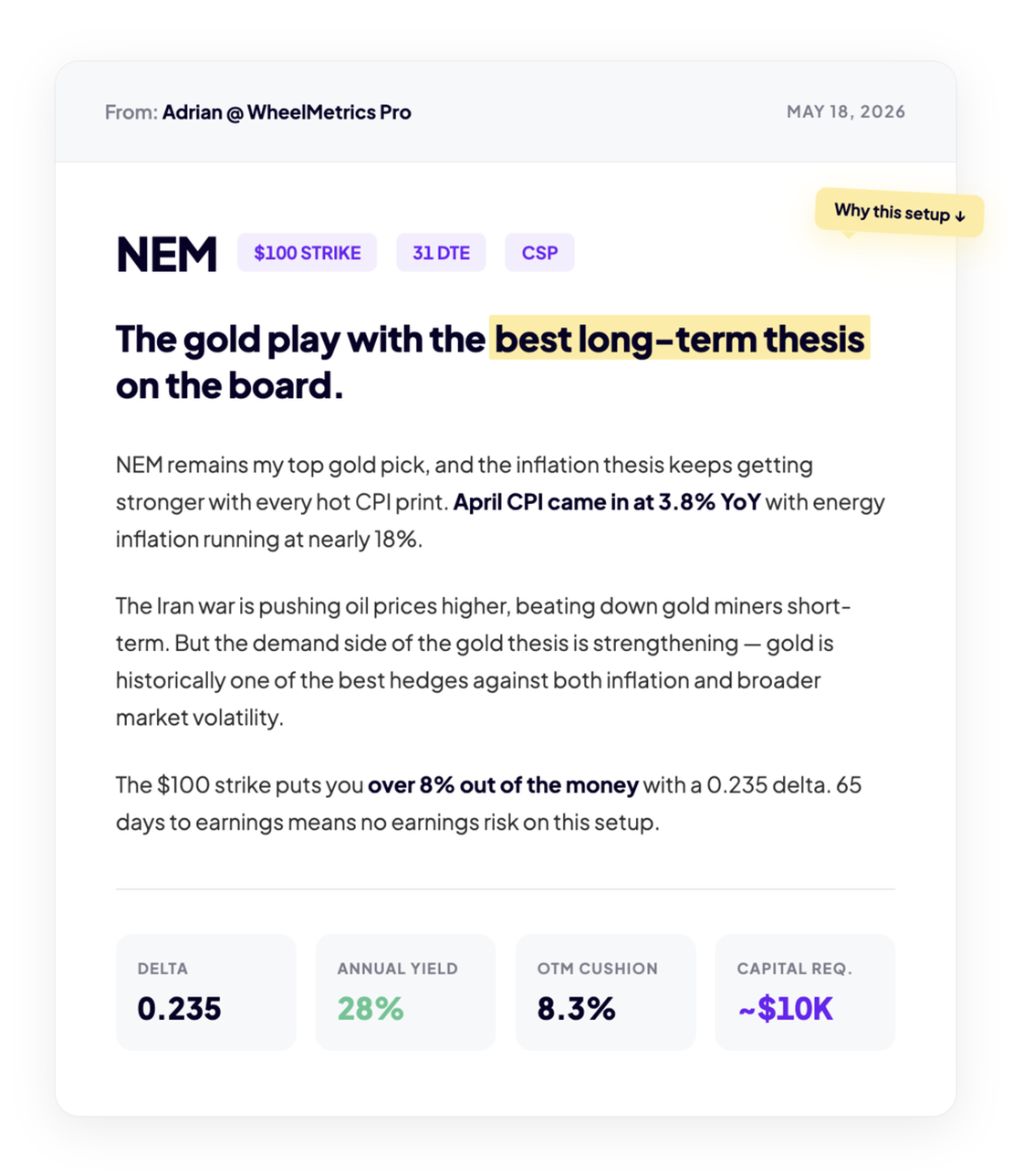 WheelMetrics Pro weekly write-up and analysis